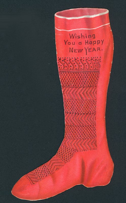 Tarjeta de felicitación de calcetín de Navidad de English School