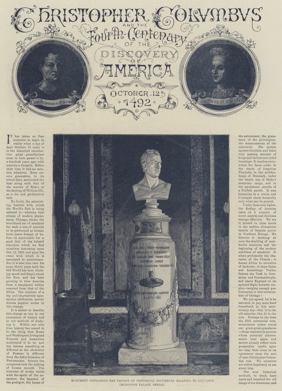 Cristóbal Colón y el Cuarto Centenario del Descubrimiento de América de English School