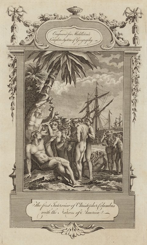 Cristóbal Colón con los Nativos de English School
