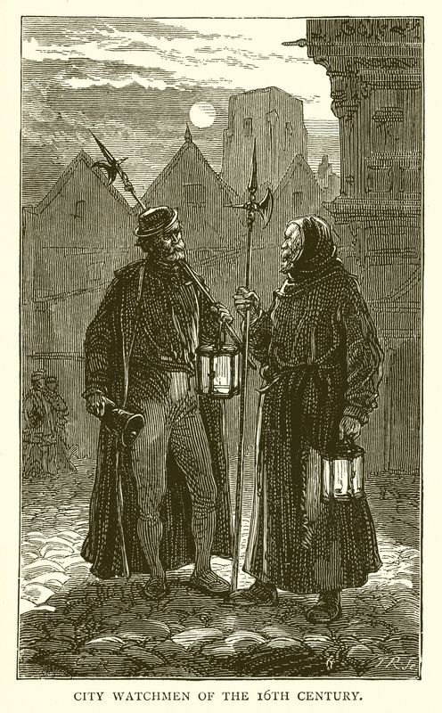 Vigilantes de la ciudad del siglo XVI de English School