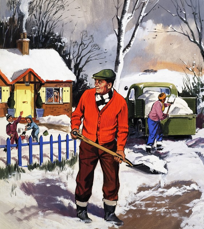 Despejando la nieve de English School