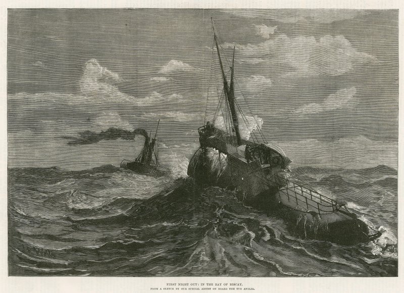 La Aguja de Cleopatra, primera noche en la Bahía de Vizcaya de English School