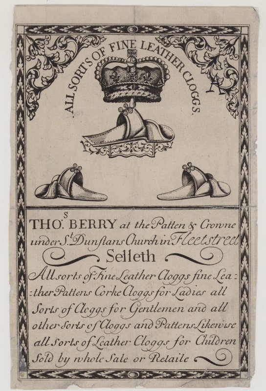 Fabricantes de zuecos, Thomas Berry, tarjeta comercial de English School