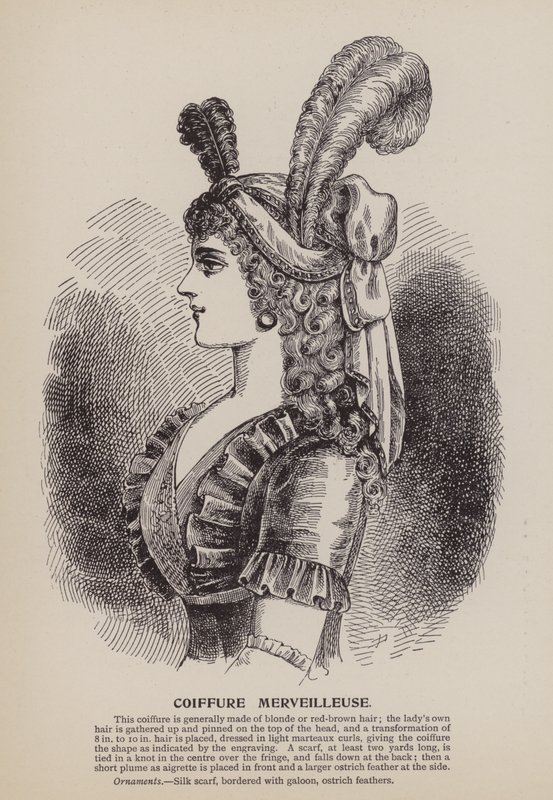 Coiffure Merveilleuse (grabado) de English School