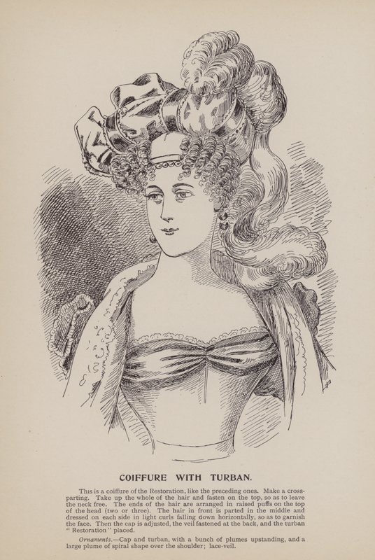 Coiffure with Turban (grabado) de English School