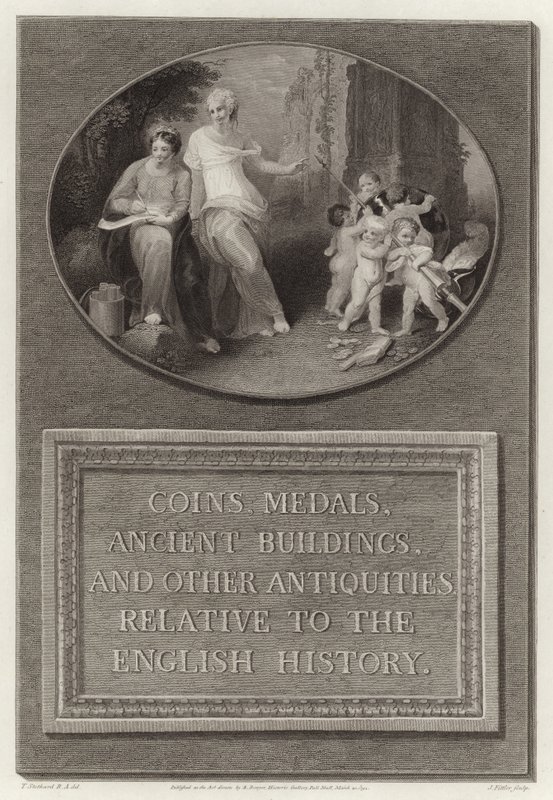 Monedas, medallas, edificios antiguos y otras antigüedades relativas a la historia inglesa de English School
