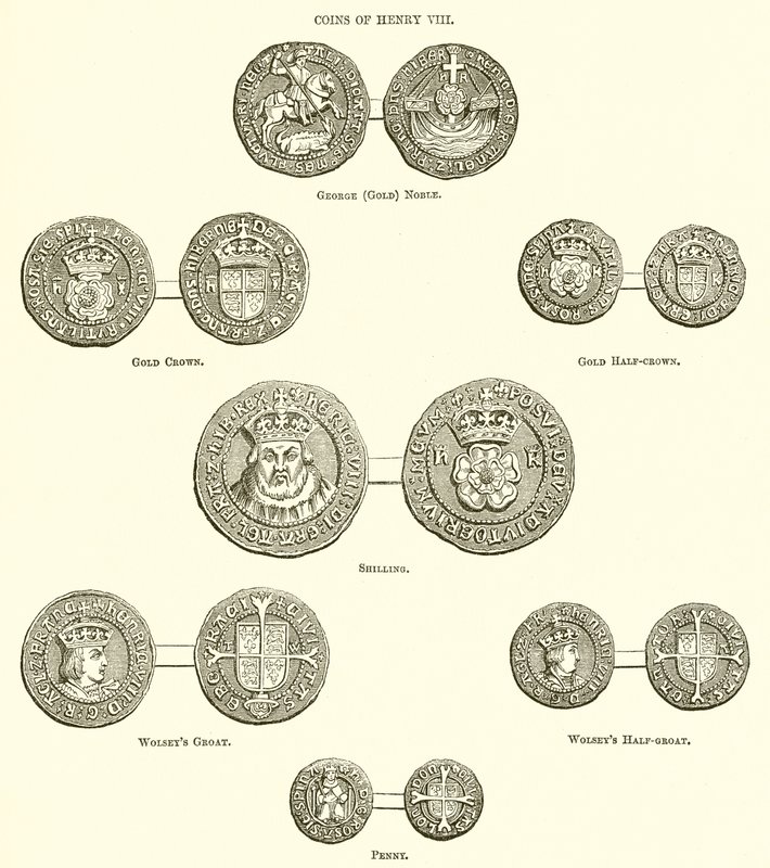 Monedas de Enrique VIII de English School