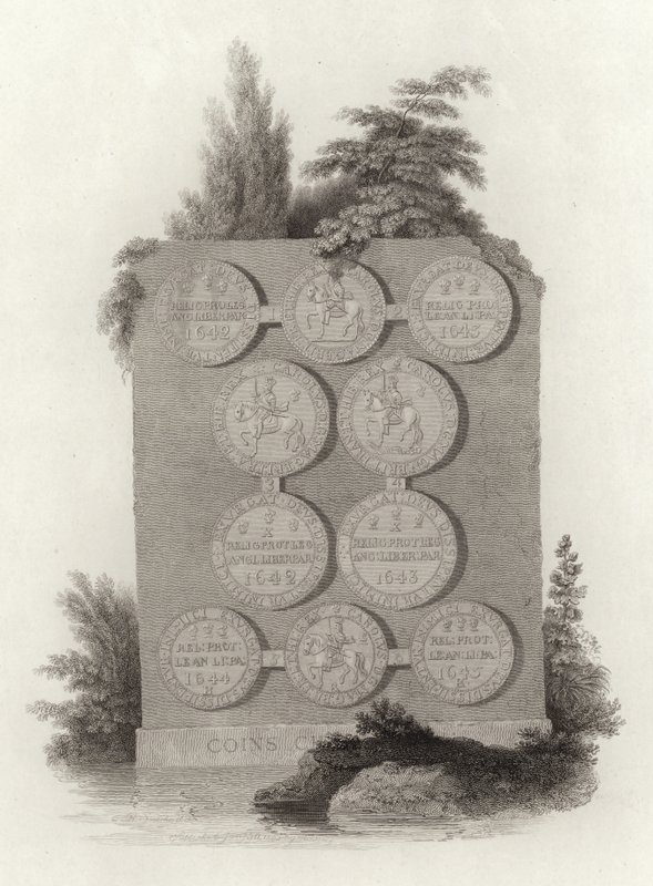 Monedas del Rey Carlos I durante la Guerra Civil Inglesa de English School