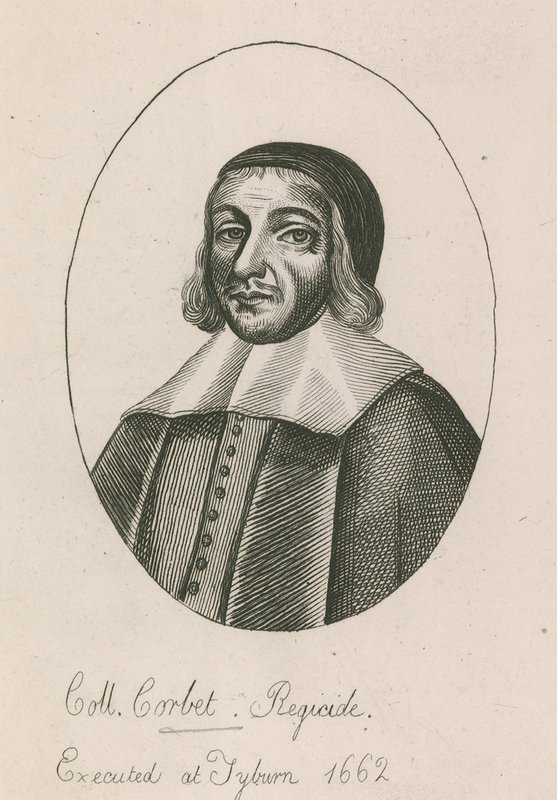 Coll Corbet, regicida, ejecutado en Tyburn, 1662 de English School
