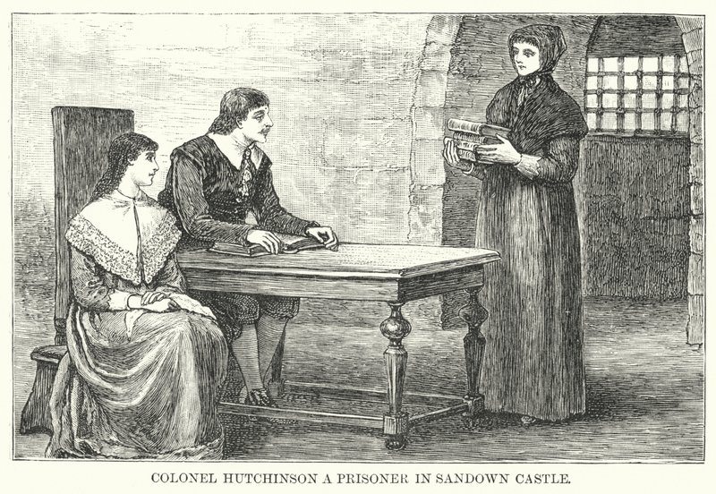 El Coronel Hutchinson prisionero en el Castillo de Sandown de English School