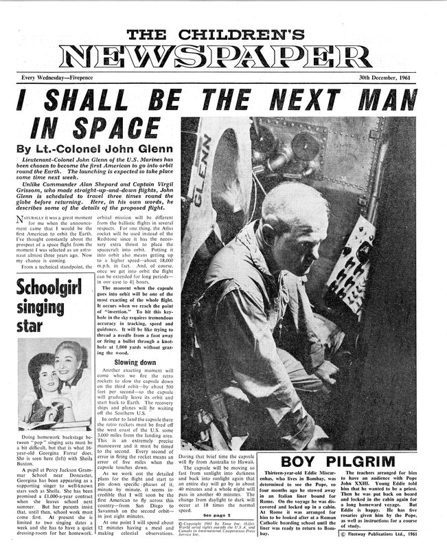 Coronel John Glenn, portada de 