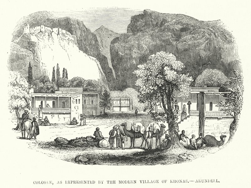 Colosas, representada por el Pueblo Moderno de Khonas, Arundell de English School