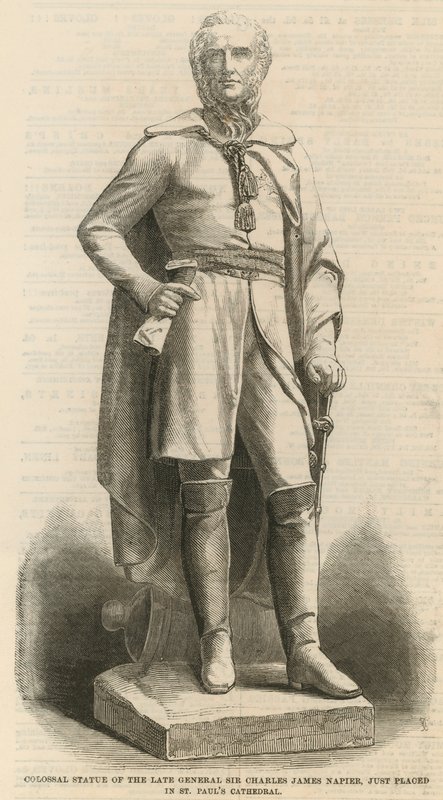 Estatua colosal del difunto General Sir Charles James Napier de English School