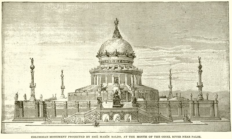 Monumento Colombino proyectado por José Marín Baldo, en la Desembocadura del Río Odiel cerca de Palos de English School