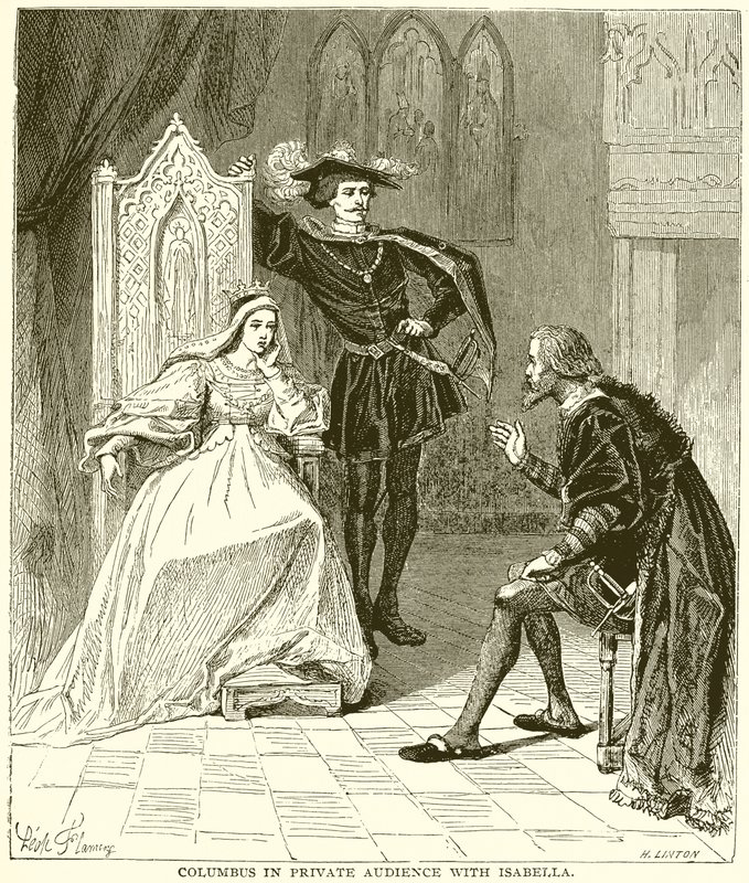 Colón en audiencia privada con Isabel de English School