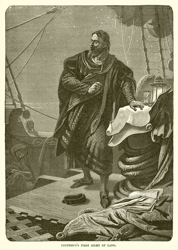 Primera vista de tierra de Colón de English School