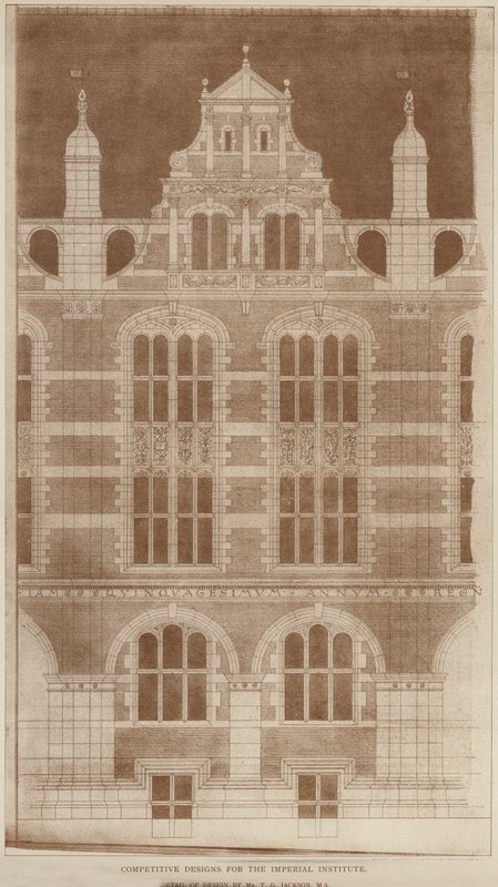 Diseños competitivos para el Instituto Imperial (grabado) de English School