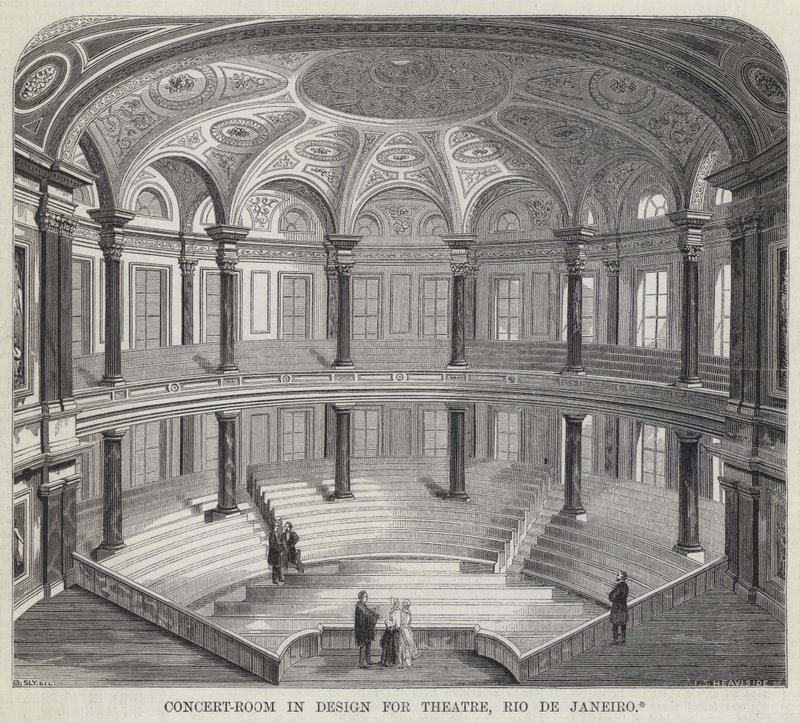 Sala de conciertos en el diseño para el teatro, Río de Janeiro de English School