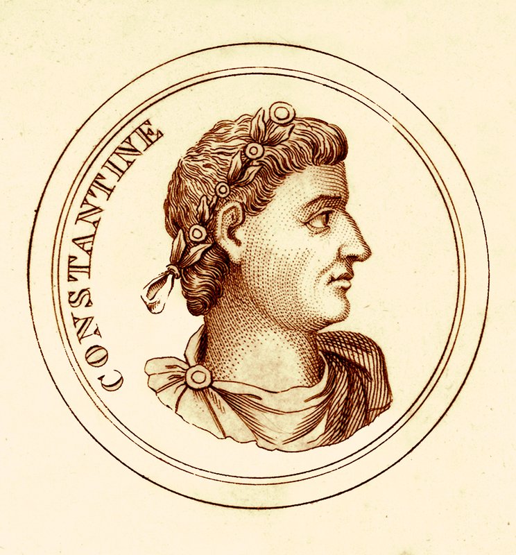 Constantino, ilustración del Diccionario Histórico Universal de George Crabb, publicada en 1825 de English School