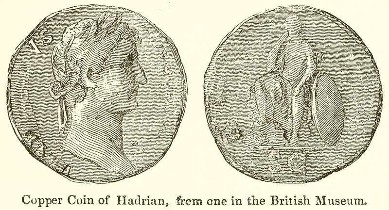 Moneda de cobre de Adriano, del Museo Británico de English School