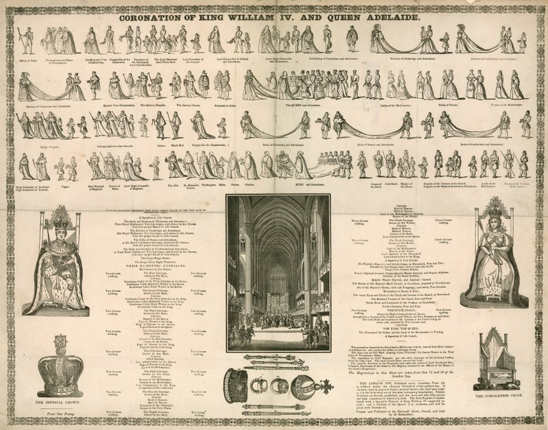 Coronación del Rey Guillermo IV y la Reina Adelaida de English School