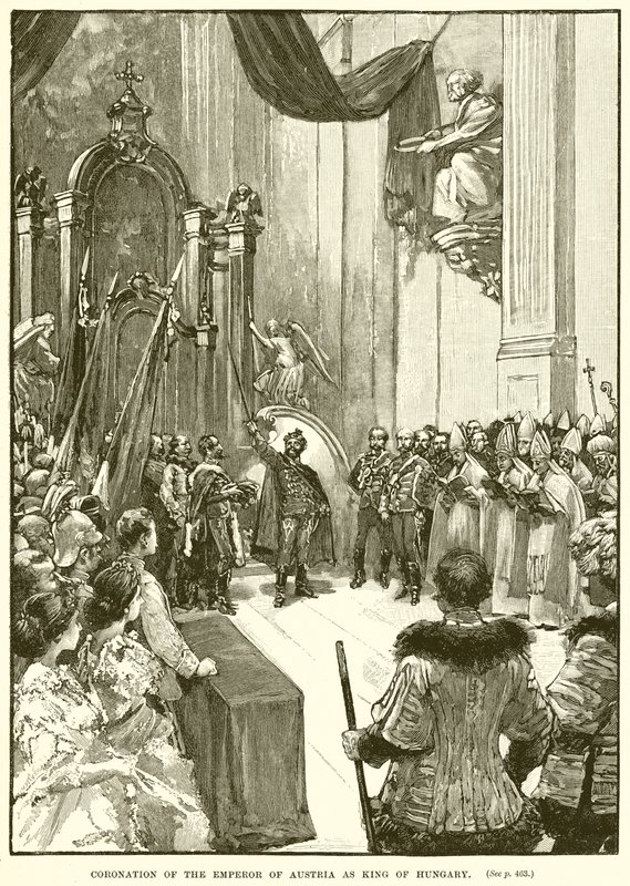 Coronación del Emperador de Austria como Rey de Hungría de English School