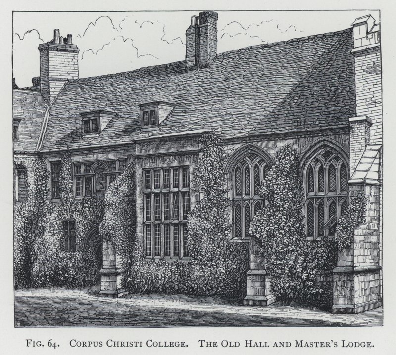 Corpus Christi College, el antiguo salón y la casa del maestro de English School