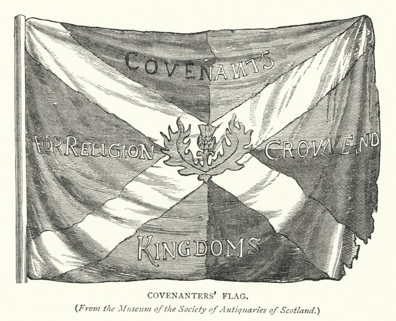 Bandera de los Covenanters (grabado) de English School
