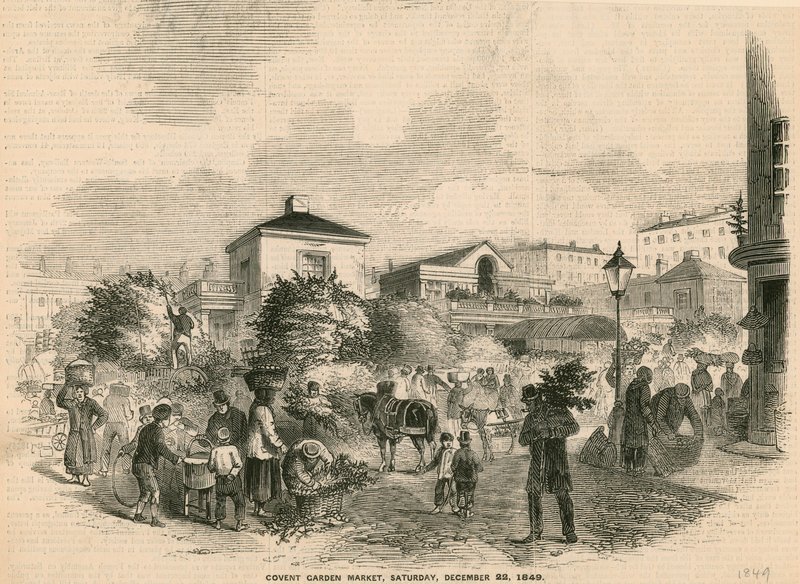 Mercado de Covent Garden, 22 de diciembre de 1849 de English School