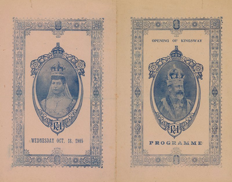 Portada del programa de la inauguración de Kingsway de English School