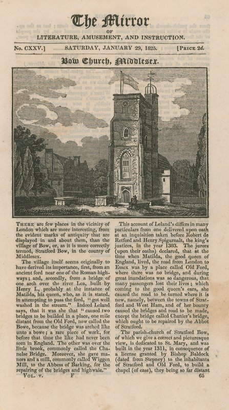 Portada de The Mirror of Literature Amusement and Instruction de English School