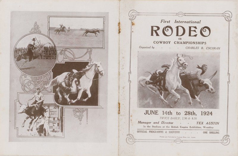 Portada del programa para el primer rodeo internacional de English School