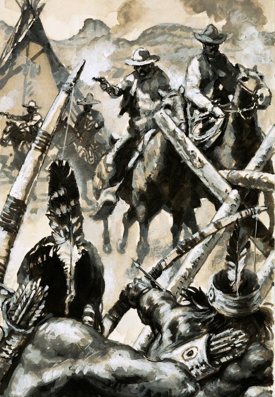Vaqueros e indios en guerra de English School