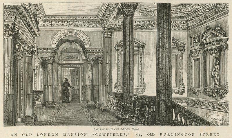 Cowfields, 30 Old Burlington Street: Galería al piso del salón de English School