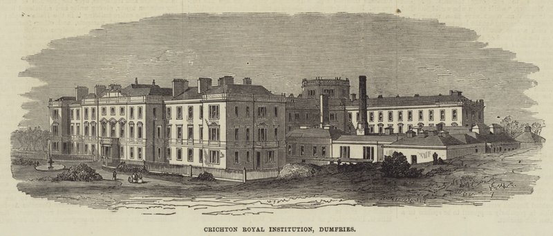 Institución Real Crichton, Dumfries (grabado) de English School