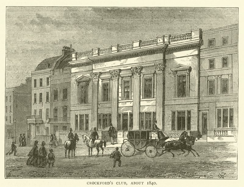 Club de Crockford, alrededor de 1840 de English School