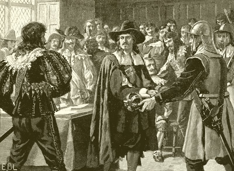 Cromwell disolviendo el Parlamento Largo de English School