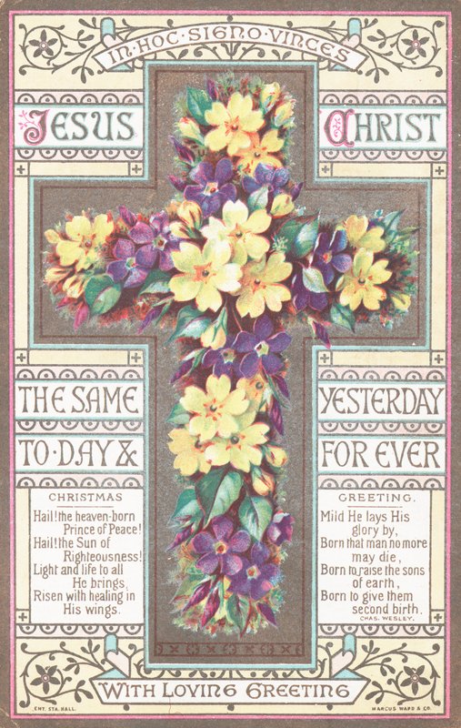 Cruz con flores, Tarjeta de Navidad de English School
