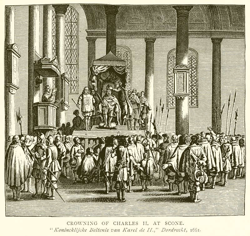 Coronación de Carlos II en Scone de English School