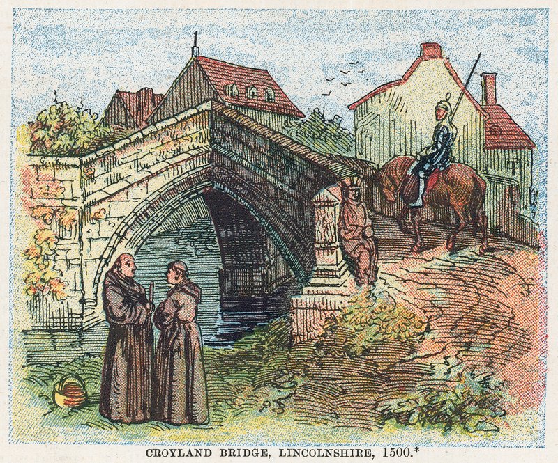Puente de Croyland, Lincolnshire de English School