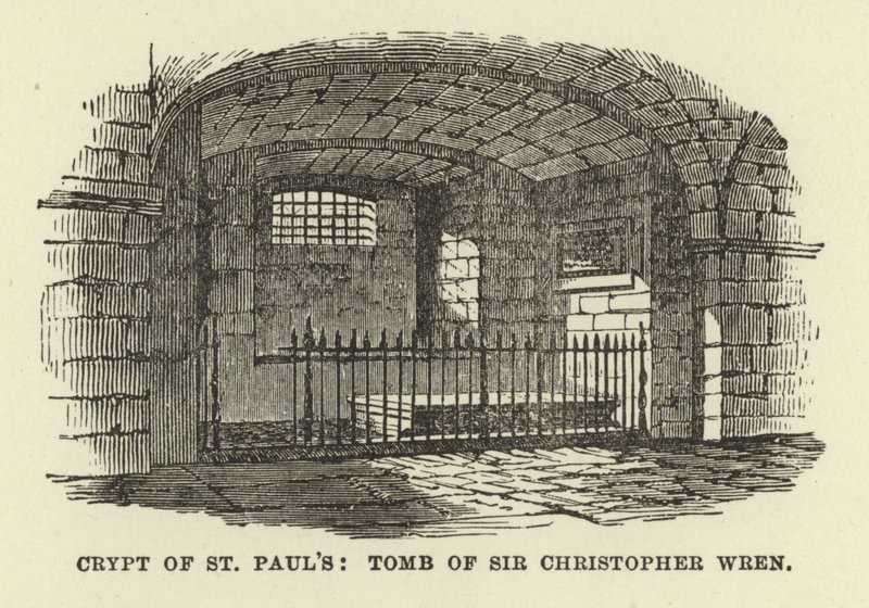 Cripta de St Pauls, Tumba de Sir Christopher Wren de English School