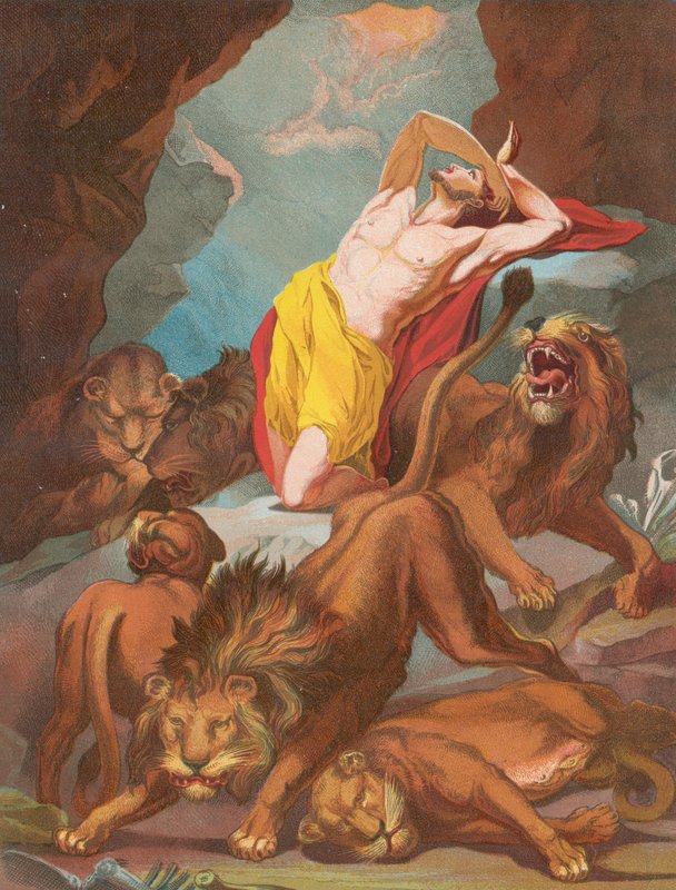 Daniel en el foso de los leones de English School
