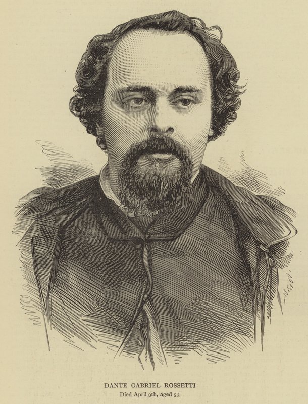 Dante Gabriel Rossetti (grabado) de English School