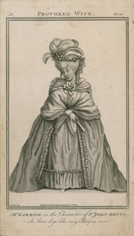 David Garrick en el personaje de Sir John Brute de English School