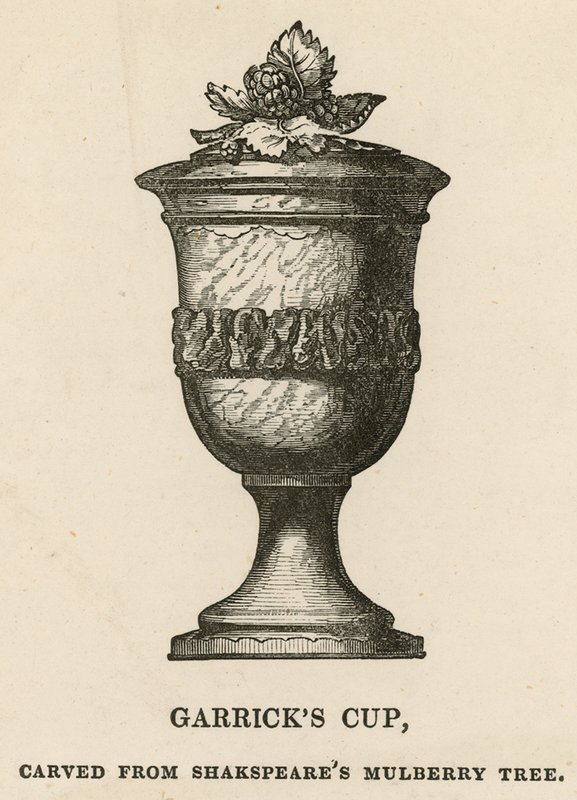 Copa de David Garrick, tallada del árbol de morera de William Shakespeare de English School