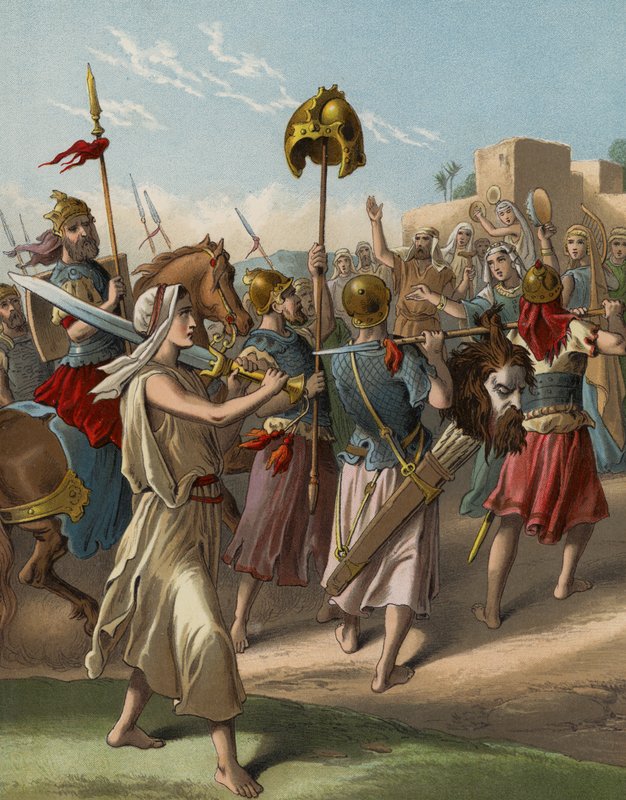David regresando de la matanza del filisteo de English School