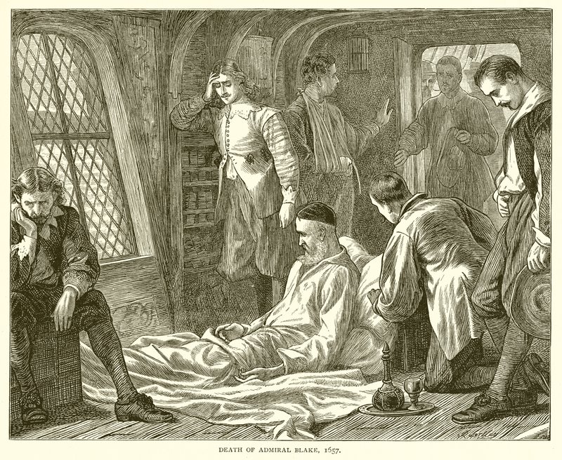 Muerte del Almirante Blake, 1657 de English School
