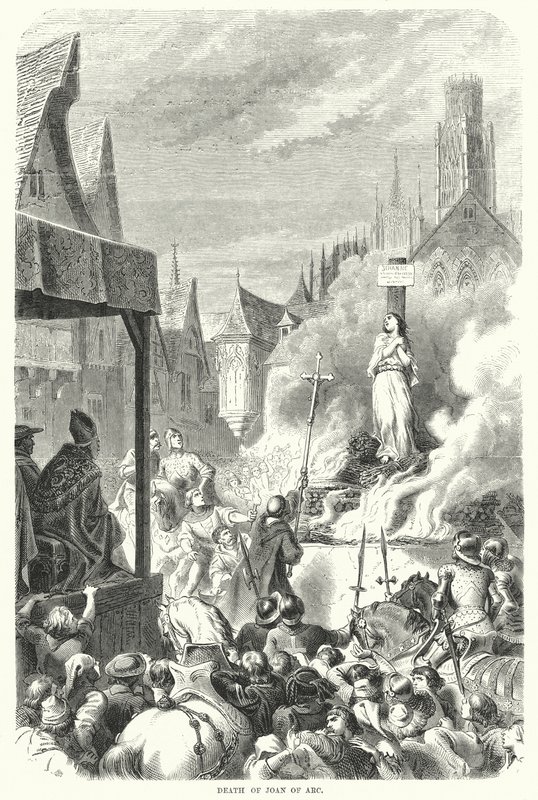 Muerte de Juana de Arco (grabado) de English School