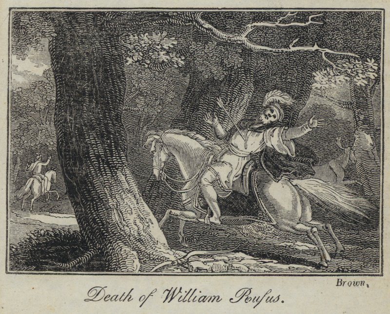 Muerte de Guillermo Rufus (grabado) de English School