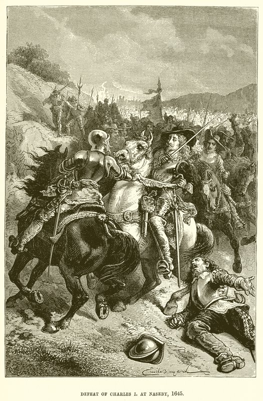 Derrota de Carlos I en Naseby, 1645 de English School